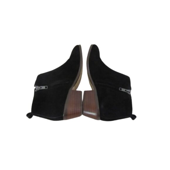 J. Crew Sawyer Black Suede Ankle Booties Size 6M With Side Zipper - Picture 5 of 7